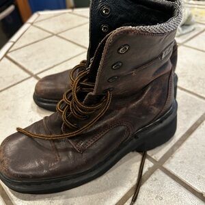 Womens ORIGINAL AUTHENTIC MADE IN ENGLAND vintage DR.MARTENS Brown Leather Boots